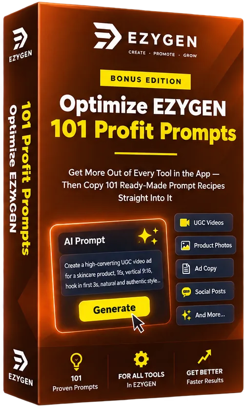 Optimize EZYGEN: 101 Profit Prompts — bonus ebook box