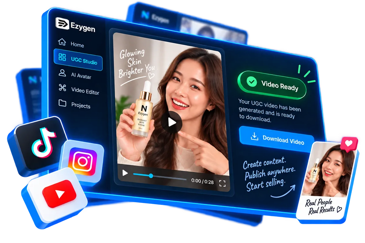 Your UGC Video Is Ready — EZYGEN UGC Studio, step 3