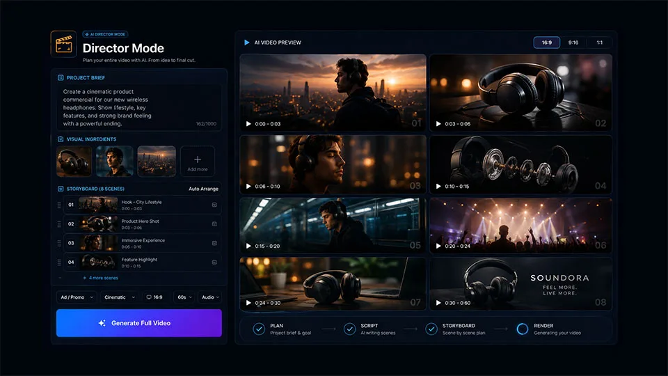 Director Mode inside EZYGEN
