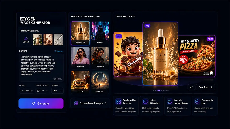 AI Image Generator inside EZYGEN